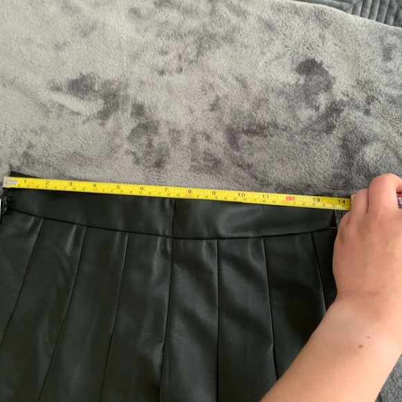 SUNDAY BEST Olive Faux Leather Skirt - Picture 8 of 8